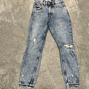 Abercrombie & Fitch Jeans Womens 26 /2  The Mom High Rise Acid